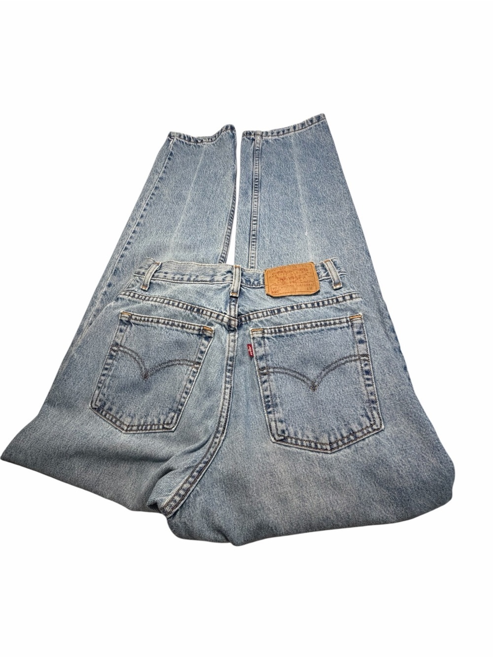 Levis 550 Relaxed Fit Tapered Leg Classic Light Wash Straight-Leg Jeans Sz 10M - Picture 6 of 10